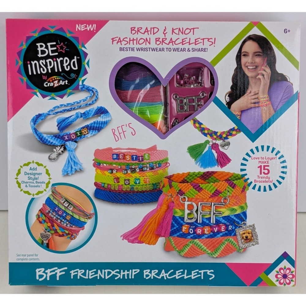 Cra-Z-Art Be Inspired BFF Friendship Bracelets Making Kit DIY Bestie Craft Set